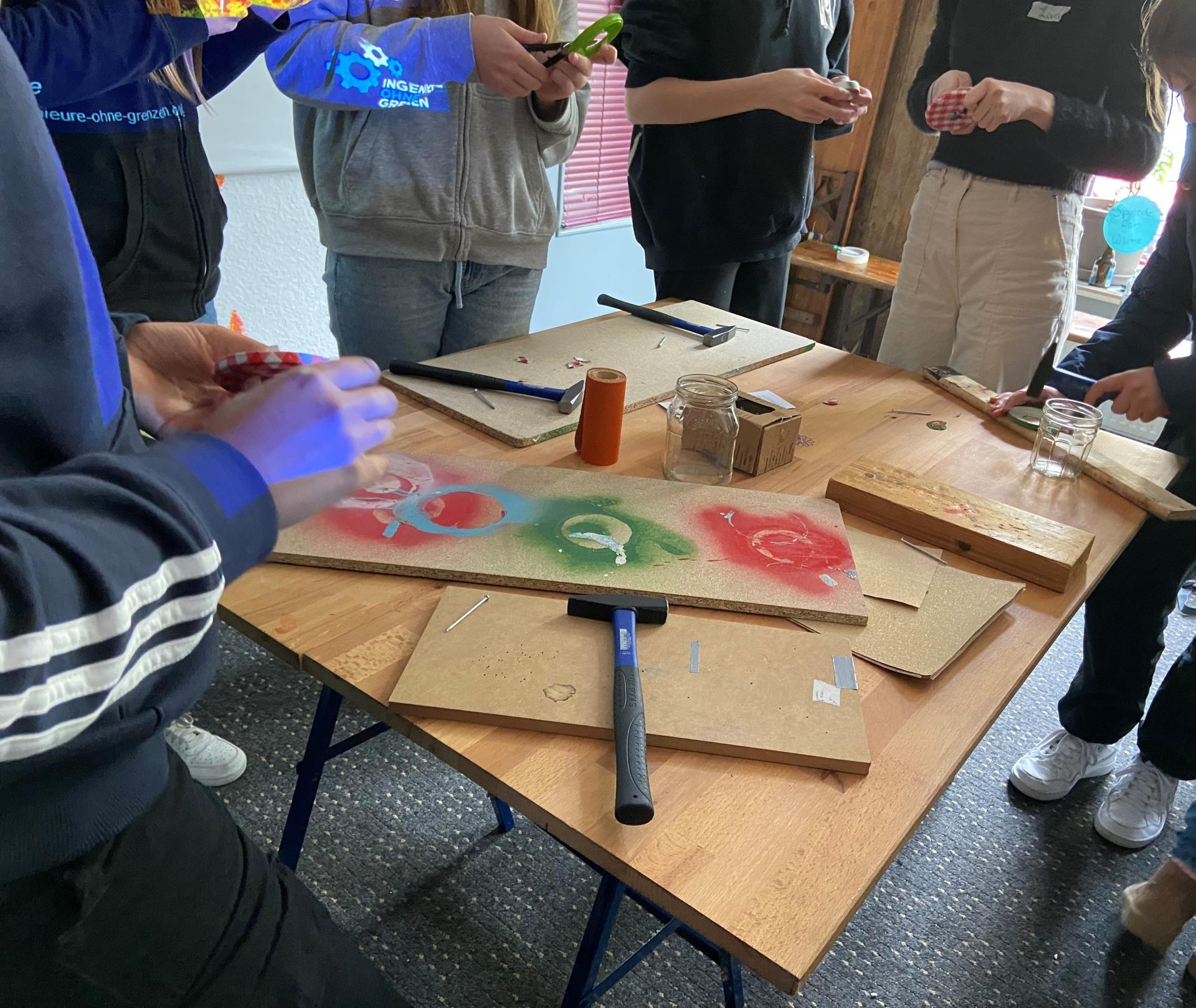 Bau der Solarleuchte am Girlsday