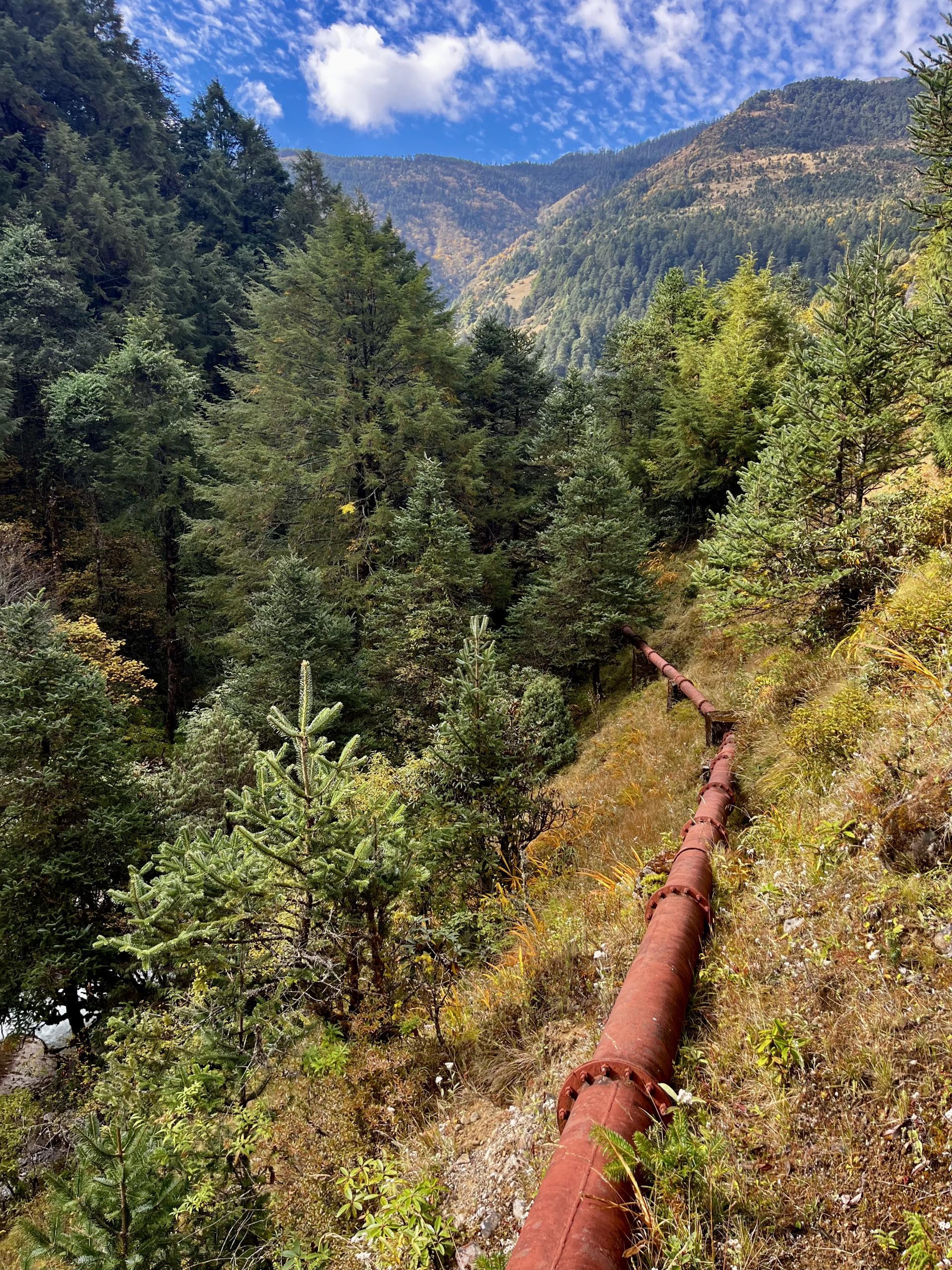 Fallrohr zum Wasserkraftwerk