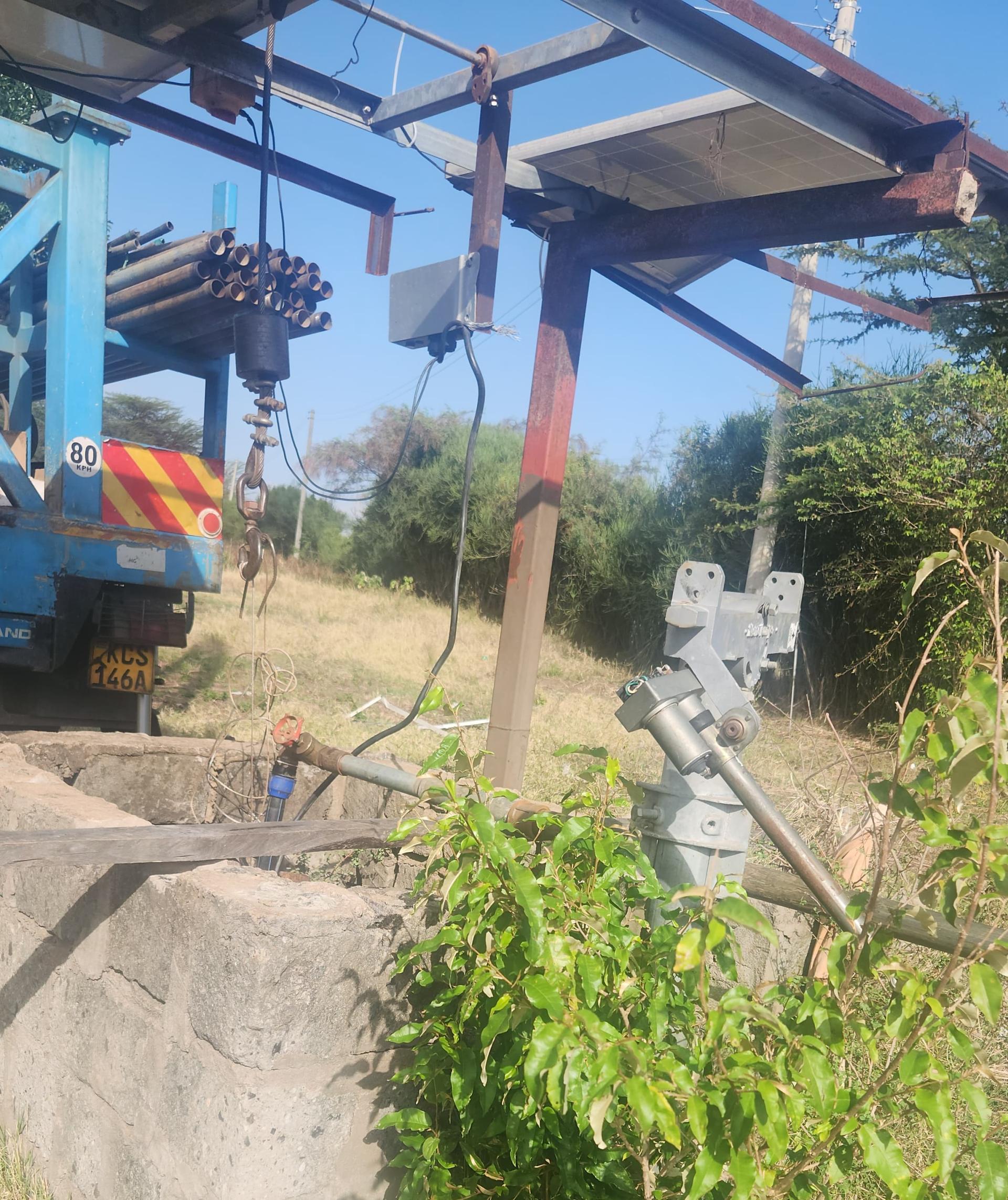 Pumpversuch defekte Solarpaneele