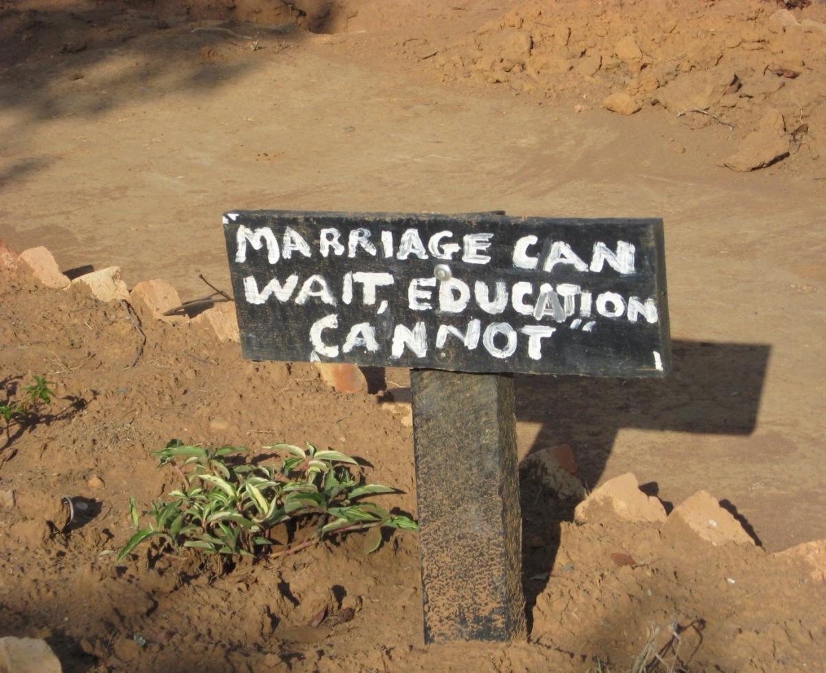 Sign Marriage can wait eduacation cannot