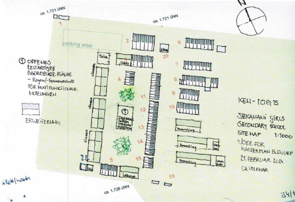 Kenia: Sekenani Girls High School - Masterplan_Skizze
