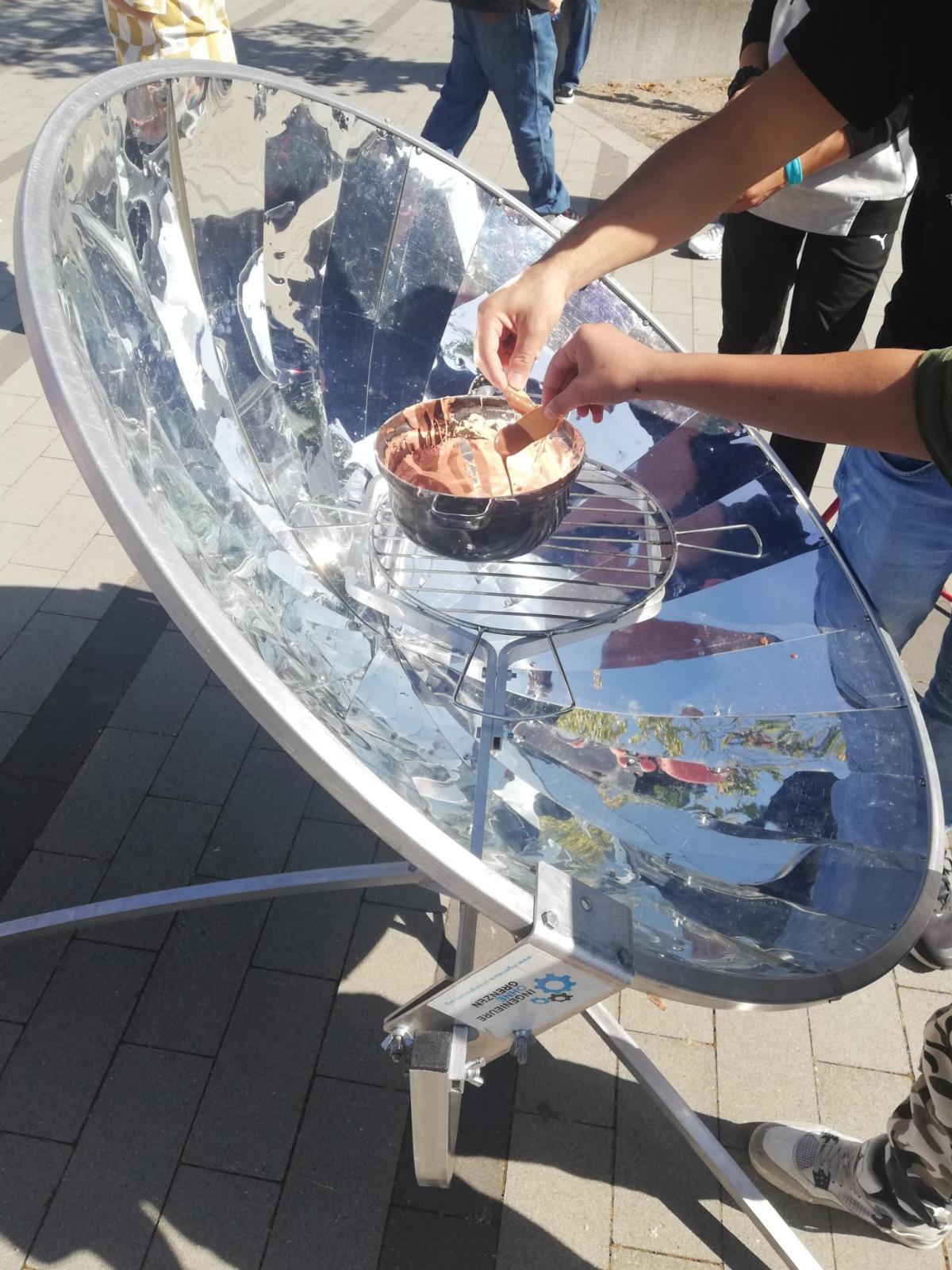 Schokofondue auf dem Solarkocher