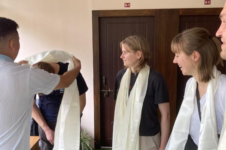 Empfang in Kathmandu