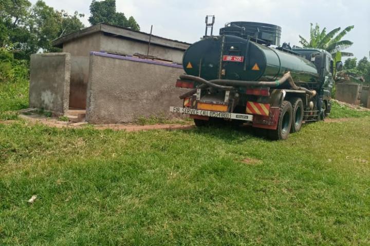 Entleerung der Toiletten