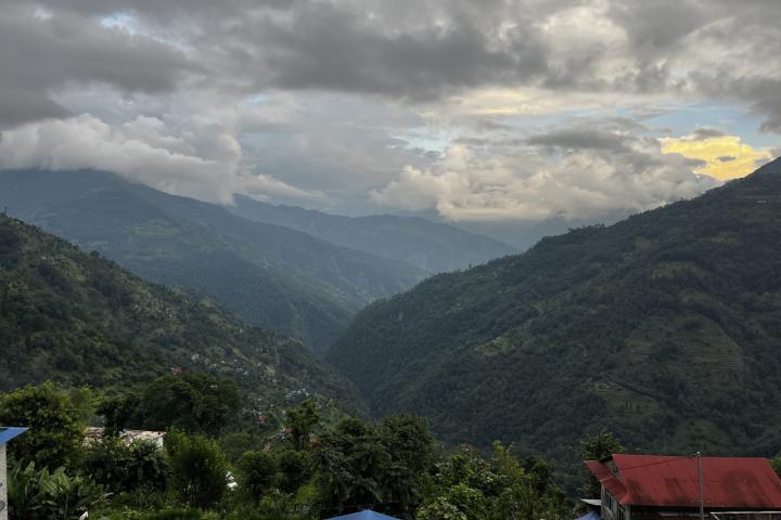Overview over Kanku Valley in Nepal