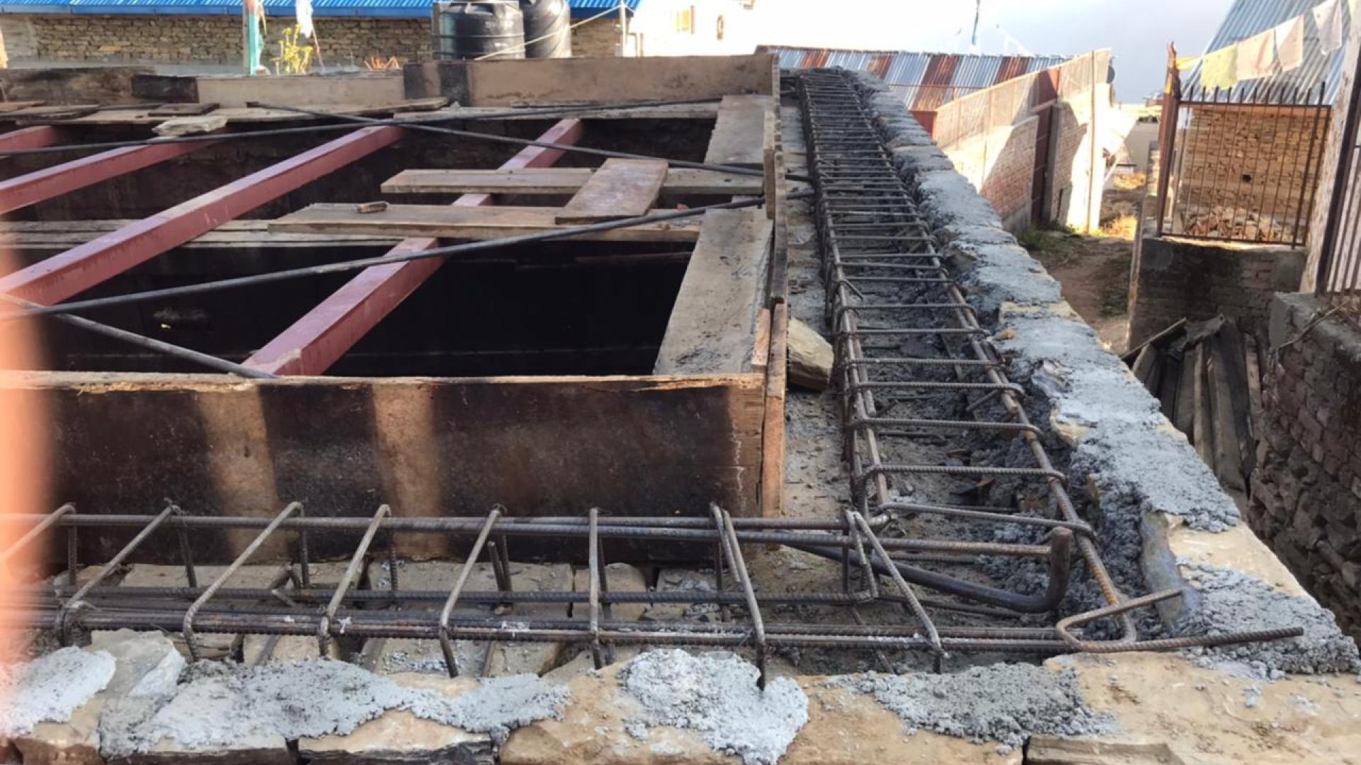 Sanierung Lurpung - oberer Beton-Ringanker