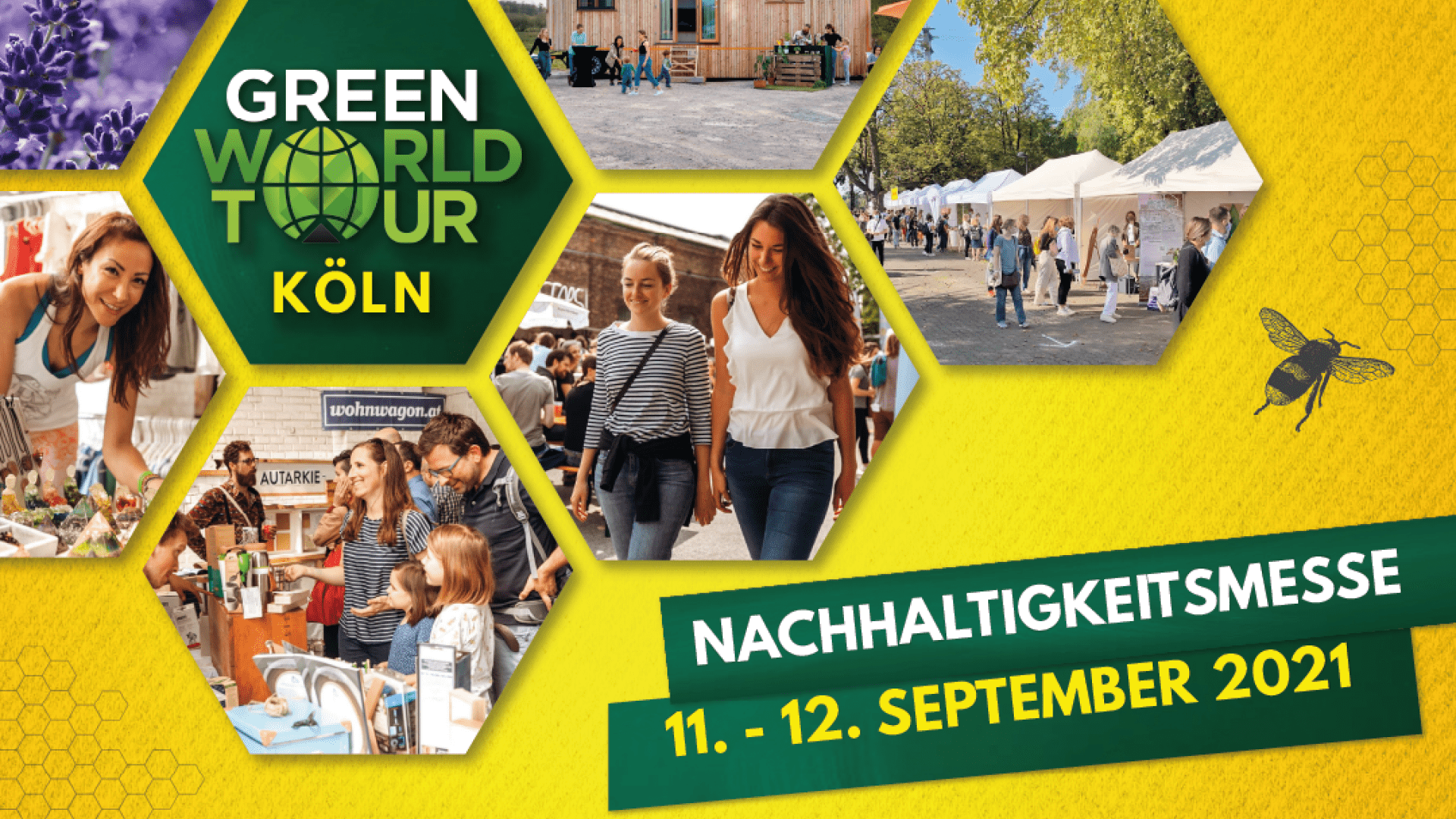 Werbeplakat der Green World Tour in Köln vom 11. bis 12. September 2021